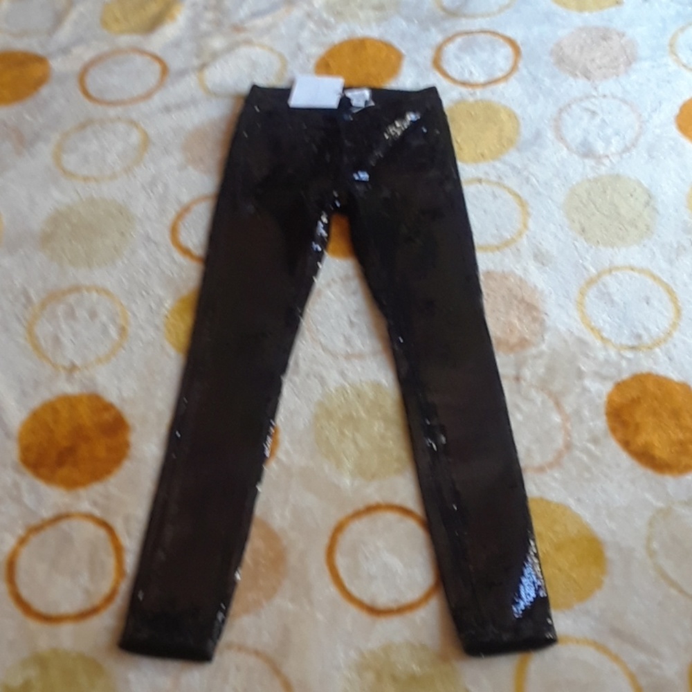Victoria Beckham sequin pants 5 pocket jeans